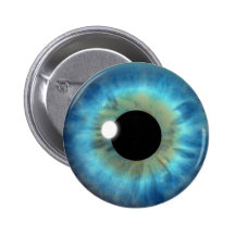 Custom Cool Blue Eye Iris Eyeball Fun Round Button