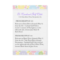Custom Cute as a Button Directions Invite