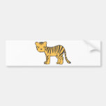 Custom Cute Baby Tiger Standing Bumper Sticker