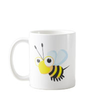 Custom Cute Happy Bee Cartoon Shirt Coffee Mug
