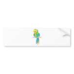 Custom Cute Parrot Cartoon bumper stickers