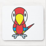 Custom Cute Parrot Cartoon Logo mousepads