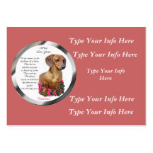 Custom Dachshund Profile Cards Business Card Templates