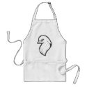 Custom Dove Logo Black and White aprons