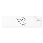 Custom Dove of Peace Sketch Logo bumper stickers