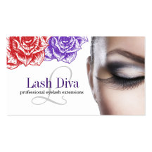 Custom Eye Lash Extensions Business Cards