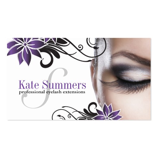 Custom Eye Lash Extensions Business Cards