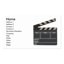 Custom Film slate clapboard movie business card