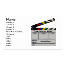 Custom Film slate clapboard movie business card