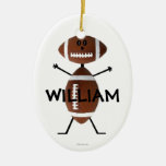 Custom Football Player Christmas Tree Ornament
