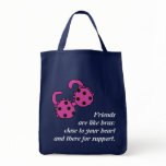 Custom Friends are like bras Tote Canvas Bags