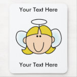 Custom Girl Blonde Angel Mousepad - Customisable