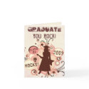 Custom Girl Graduate Rockin' Graduation Card