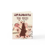 Custom Girl Graduate Rockin' Graduation Card