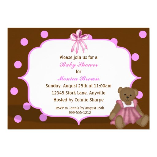 Custom Girls Baby Shower Invitations