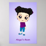 Custom Girls Room Chibi Poster posters