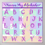 Custom Girly Pastel Alphabet Poster posters