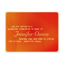 Custom Graduation Invitation : Orange Crush postcards