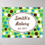 Custom Green Business Sign Print