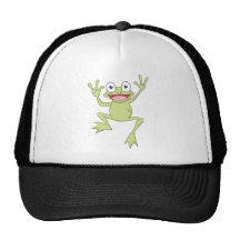 Custom Green Jumping Frog Mesh Hat