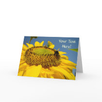 Custom Greeting Cards SunFlower Your text here!