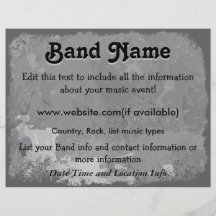 Custom Grey Grunge Band Flyer