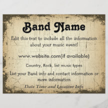 Custom Grunge Band Flyer Design