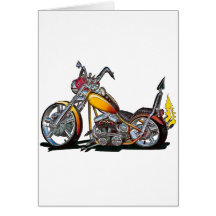 Custom Hardtail Chopper Greeting Cards