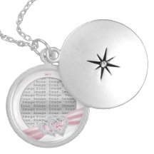 Custom Hearts Pink Ribbon Locket