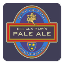Custom Homemade Beer Labels Square Sticker