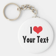 Custom I Love Keychain