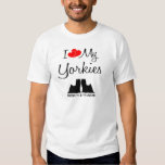 Custom I Love My Two Yorkies T-shirts