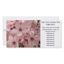 Custom Invitations Pink Spring Blossoms Parties