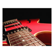 CUSTOM INVITES - Red Electric Guitar