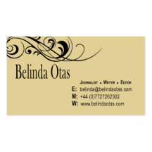 Custom Journalist Writer Editor Business Card Templates