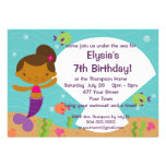 Custom Kids Mermaid Birthday Party Personalised Announcements