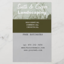 Custom Landscaping Lawn Care & Mowing Flyers