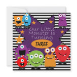 Custom Little Monster Birthday Invites invitations