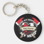 Custom Love My Firefighter Key Chains