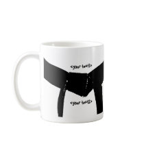Custom Martial Arts Black Belt Coffee Mug