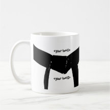 Custom Martial Arts Black Belt Coffee Mug