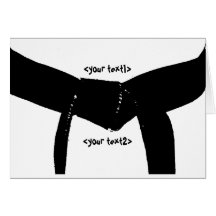 Custom Martial Arts Black Belt Note Card