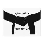 Custom Martial Arts Black Belt Postcard
