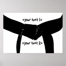 Custom Martial Arts Black Belt Poster Print