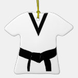 Custom Martial Arts Black Belt Uniform Ornament