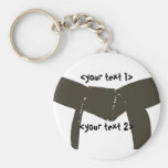 Custom Martial Arts Brown Belt Keychain