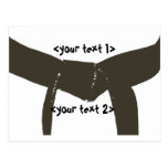 Custom Martial Arts Brown Belt Postcard