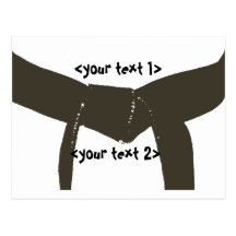 Custom Martial Arts Brown Belt Postcard