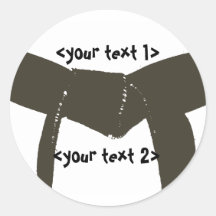 Custom Martial Arts Brown Belt Stickers