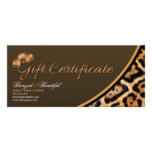 CUSTOM Mobile Spray Tanning Gift Certificate Rack Card